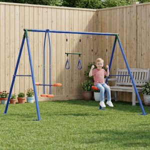 vidaXL Buiten Schommelset Meerkleurig 263 x 185 x 185 cm Staal en PE