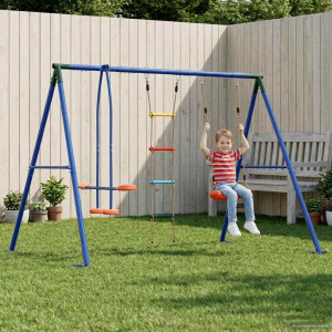 vidaXL Buiten Schommelset Meerkleurig 263 x 185 x 185 cm Staal en PE