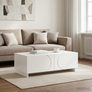 vidaXL Salontafel Wit 102 x 50,5 x 35 cm Bewerkt hout