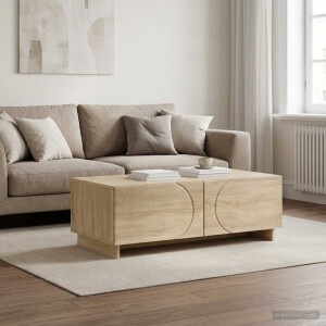 vidaXL Salontafel Sonoma Eiken 102 x 50,5 x 35 cm Bewerkt hout
