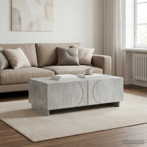 vidaXL Salontafel Betongrijs 102 x 50,5 x 35 cm Bewerkt hout