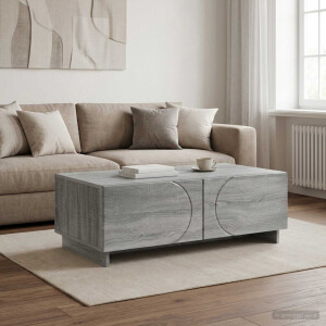 vidaXL Salontafel Grijs Sonoma 102 x 50,5 x 35 cm Bewerkt hout