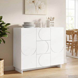 vidaXL Dressoir Wit 85,5 x 31 x 75 cm Bewerkt hout