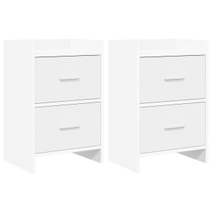 vidaXL Nachtkastjes 2 st Wit 40 x 30 x 60 cm Bewerkt hout