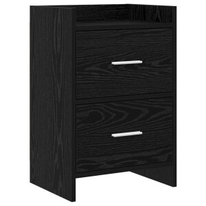 vidaXL Nachtkastjes Zwart eiken 40 x 30 x 60 cm Bewerkt hout