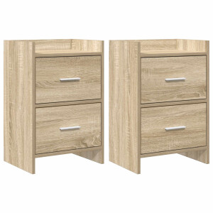 vidaXL Nachtkastjes 2 st Sonoma Eiken 40 x 30 x 60 cm Bewerkt hout