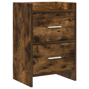vidaXL Nachtkastjes Gerookt eiken 40 x 30 x 60 cm Bewerkt hout