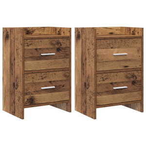 vidaXL Nachtkastjes 2 st Oud hout 40 x 30 x 60 cm Bewerkt hout