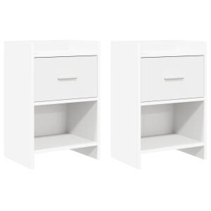 vidaXL Nachtkastjes 2 st Wit 40 x 30 x 60 cm Bewerkt hout