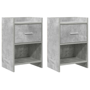 vidaXL Nachtkastjes 2 st Betongrijs 40 x 30 x 60 cm Bewerkt hout