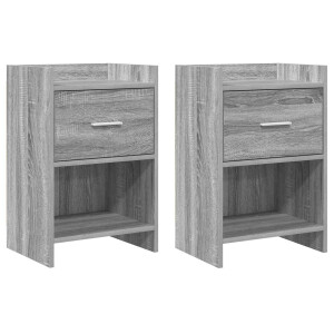 vidaXL Nachtkastjes 2 st Grijs Sonoma 40 x 30 x 60 cm Bewerkt hout