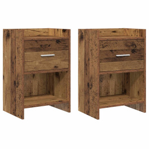 vidaXL Nachtkastjes 2 st Oud hout 40 x 30 x 60 cm Bewerkt hout