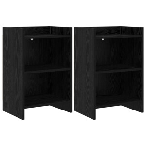 vidaXL Nachtkastjes 2 st Zwart eiken 40 x 30 x 60 cm Bewerkt hout