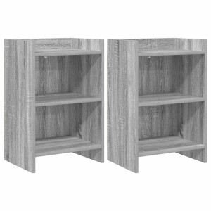 vidaXL Nachtkastjes 2 st Grijs Sonoma 40 x 30 x 60 cm Bewerkt hout