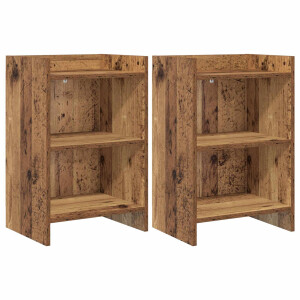 vidaXL Nachtkastjes 2 st Oud hout 40 x 30 x 60 cm Bewerkt hout