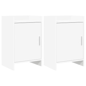 vidaXL Nachtkastjes 2 st Wit 40 x 30 x 60 cm Bewerkt hout