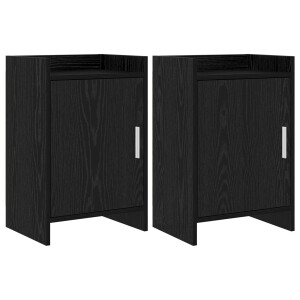 vidaXL Nachtkastjes 2 st Zwart eiken 40 x 30 x 60 cm Bewerkt hout