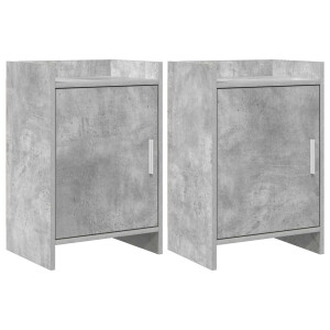 vidaXL Nachtkastjes 2 st Betongrijs 40 x 30 x 60 cm Bewerkt hout