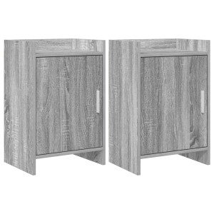vidaXL Nachtkastjes 2 st Grijs Sonoma 40 x 30 x 60 cm Bewerkt hout
