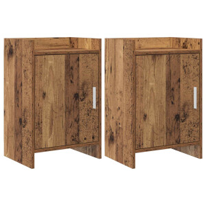 vidaXL Nachtkastjes 2 st Oud hout 40 x 30 x 60 cm Bewerkt hout