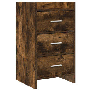 vidaXL Nachtkastjes Gerookt eiken 40 x 36 x 70 cm Bewerkt hout