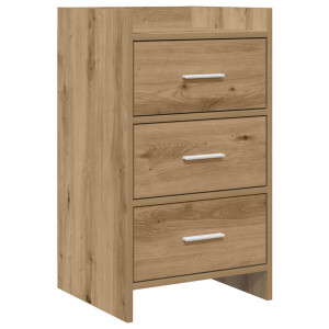vidaXL Nachtkastjes Artisanaal eiken 40 x 36 x 70 cm Bewerkt hout