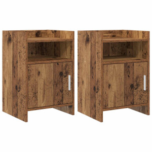 vidaXL Nachtkastjes 2 st Oud hout 40 x 36 x 60 cm Bewerkt hout