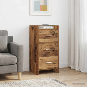vidaXL Dressoir Oud hout 40 x 36 x 80 cm Bewerkt hout