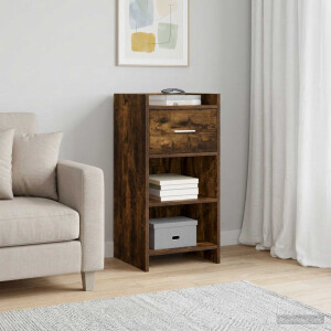 vidaXL Dressoir Gerookt eiken 40 x 36 x 80 cm Bewerkt hout