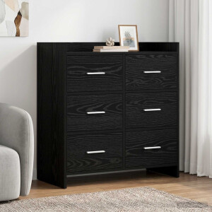 vidaXL Dressoir Zwart eiken 75 x 33 x 80 cm Bewerkt hout