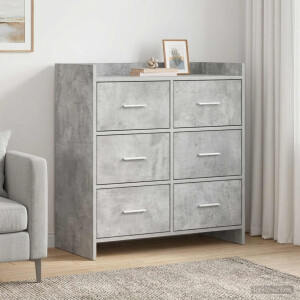 vidaXL Dressoir Betongrijs 75 x 33 x 80 cm Bewerkt hout