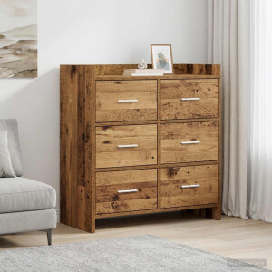 vidaXL Dressoir Oud hout 75 x 33 x 80 cm Bewerkt hout