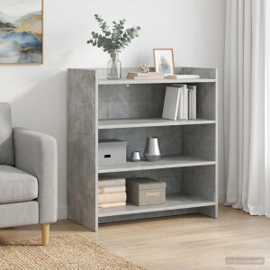 vidaXL Dressoir Betongrijs 75 x 36 x 80 cm Bewerkt hout