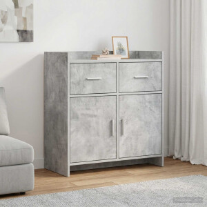 vidaXL Dressoir Betongrijs 75 x 36 x 80 cm Bewerkt hout
