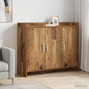 vidaXL Dressoir Oud hout 98,5 x 33 x 80 cm Bewerkt hout