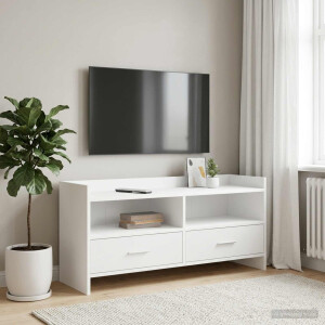 vidaXL TV-kast 100 x 33 x 47 cm Wit Bewerkt hout