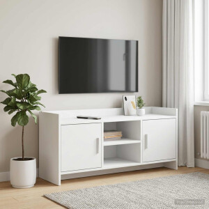 vidaXL TV-kast 102 x 33 x 47 cm Wit Bewerkt hout