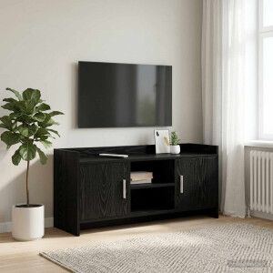 vidaXL TV-kast 102 x 33 x 47 cm Zwart eiken Bewerkt hout