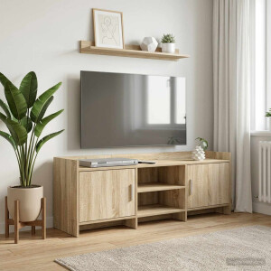 vidaXL TV-kast 130 x 33 x 47 cm Sonoma Eiken Bewerkt hout