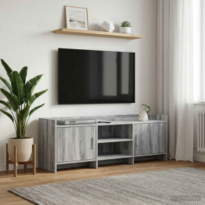 vidaXL TV-kast 130 x 33 x 47 cm Grijs Sonoma Bewerkt hout