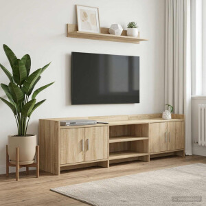 vidaXL TV-kast 168 x 33 x 47 cm Sonoma Eiken Bewerkt hout