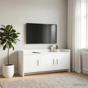 vidaXL TV-kast 102 x 33 x 47 cm Wit Bewerkt hout