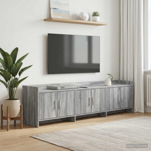 vidaXL TV-kast 168 x 33 x 47 cm Grijs Sonoma Bewerkt hout