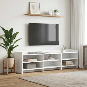 vidaXL TV-kast 168 x 33 x 47 cm Wit Bewerkt hout