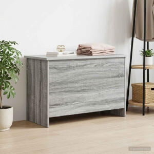 vidaXL Opbergkist met opslag Grijs Sonoma 80 x 40 x 50 cm Bewerkt hout