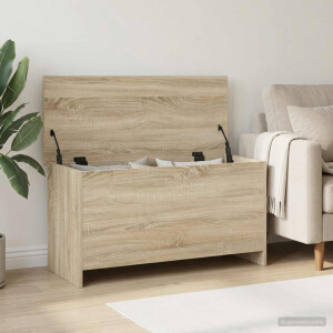 vidaXL Opbergkist Sonoma Eiken 100 x 40 x 50 cm Bewerkt hout