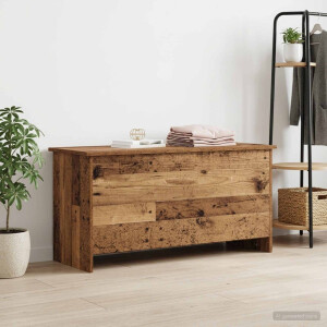 vidaXL Opbergkist met opslag Oud hout 100 x 40 x 50 cm Bewerkt hout