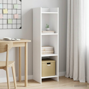 vidaXL Boekenkast Wit 30 x 30 x 111 cm Bewerkt hout