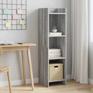 vidaXL Boekenkast Grijs Sonoma 30 x 30 x 111 cm Bewerkt hout