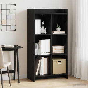 vidaXL Boekenkast Zwart eiken 59 x 30 x 111 cm Bewerkt hout